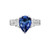 Florence: Exquisite Blue Sapphire & Diamond Ring .3.28ct Sri Lanka Sapphire