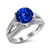 Artemis: Majestic Sapphire & Diamond Ring .3ct Round Ceylon Sapphire