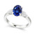 Vienna: Ceylon Sapphire &amp; Diamond Three. Stone Ring