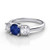 Artemis: Exquisite Three .Stone Sapphire & Diamond Ring