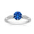 Vienna: Prong .Set Sapphire & Diamond Ring