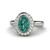 Florence: Exquisite Green Sapphire & Diamond Ring .1.50ct Oval Sapphire Florence: Exquisite Green Sapphire & Diamond Ring .1.50ct Oval Sapphire