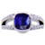 Isabella: Ceylon Sapphire And Diamond Ring .4.5ct Cushion Cut Sapphire