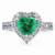 Isabella: Exquisite Heart .Cut Emerald & Diamond Ring