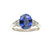 Isabella: Sapphire & Diamond Gemstone Ring .5.30ct Oval Sri Lankan Sapphire
