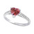 Isabella: Heart .Cut Pink Sapphire & Diamond Ring