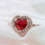 Florence: Exquisite Ruby And Diamond Ring .8.5ct AAA Heart