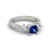 Diana: Regal Gemstone Ring With Ceylon Sapphire & Diamonds .2.50ct Princess & Round Cut Sapphire