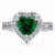 Isabella: Heart .Cut Emerald And Diamond Ring