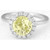 Isabella: Keltainen safiiri ja timantirengas .4.00 ct AAA -selkeys safiiri