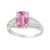 Vienna: Statement Ring With Pink Kunzite & Diamonds .26.50ct Cushion Kunzite