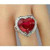 Artemis: Exquisite Gemstone Ring With Heart .Cut Ruby