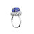 Madrid: Exquisite Tanzanite & Diamond Ring .4.00ct Round AAA Tanzanite