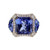 Isabella: Radiant Tanzanite &amp; Diamond Ring .6.75ct Tanzanite