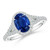 Vienna: Oval Blue Sapphire & Diamond Ring .2.50ct Natural Sapphire
