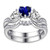 Vienna: Blue Sapphire Engagement Ring Set .3.00ct Heart