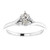Victoria: Exquisite Anniversary Ring With Rare Old Cut Diamonds .2ct Pear & Round Diamonds