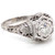 art nouveau diamond ring, filigree engagement ring, 1 carat VS1 diamond ring, F color diamond jewelry, antique-inspired engagement ring, handcrafted white gold ring, luxury diamond solitaire, natural earth-mined diamond, fine jewelry engagement ring, bespoke bridal jewelry, collector’s diamond ring, vintage style engagement ring, exquisite diamond craftsmanship, heirloom-quality ring, prestigious diamond jewelry