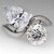 Paris: Toi Et Moi Diamond Ring .4ct Pear & Round Old Miner Cut Diamonds