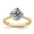 Victoria: Exquisite Solitaire Ring With Antique Cushion Diamond .5ct Old Mine Cut Diamond