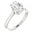Paris: Exquisite Oval Solitaire Engagement Ring .5ct Natural Diamond