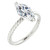 Diana: Exquisite Twisted Rope Solitaire Ring .2ct Marquise Diamond