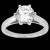 Victoria: exquisito anillo de diamante solitario .3ct Diamante brillante y redondo Diamante
