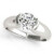 Paris: Exquisite Half Bezel Diamond Solitaire Ring .1.00ct Round Brilliant Diamond