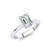 Victoria: Emerald .Cut Diamond Solitaire Ring