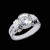 Madrid: Grand 3ct Diamond Solitaire Ring .Round Brilliant Cut