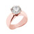 Victoria: Anel de noivado com diamante Grand Solitaire, diamante brilhante redondo de 4,50 ct
