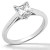 Victoria: Exquisite Solitaire Engagement Ring .1.21ct Princess Cut Diamond