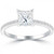 Artemis: Exquisite Solitaire Ring With Accent Diamonds .3.40ct Princess
