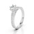 Vienna: Solitaire Ring With Diamond Accents .2.15ct Round Cut Diamond