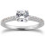 Victoria: Solitaire Ring With Accent Diamonds .2.80ct Round Brilliant Diamonds