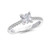 Vienna: Diamond Wedding Ring .2.20ct Princess Cut Center