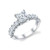 Isabella: Exquisite Princess Cut Diamond Engagement Ring .3ct Natural Diamond