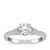 Victoria: Exquisite Solitaire Ring With Accent Diamonds - 2.30ct Round Cut Center Diamond - VS1 VVS1 Clarity - F Color - 14K White Gold Setting - Prestigious High Jewelry - Heirloom Collection