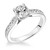 Isabella: Solitaire Ring With Accent Diamonds .2.75ct Round Center Diamond