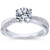 Victoria: Exquisite Solitaire Ring With Accent Diamonds .3.35ct Round Cut Natural Diamond