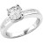 Isabella: Exquisite Diamond Engagement Ring .3.75ct Round & Princess Cut Diamond