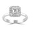 Victoria: utsøkt Asscher & Round Diamond Ring .2.75ct Total Victoria: utsøkt Asscher & Round Diamond Ring .2.75ct Total