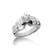 Isabella: Diamond Solitaire Ring With Accents .3.00ct Round Brilliant Center