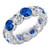 Diana: Exquisite Sapphire & Diamond Eternity Band .AAA Blue Sapphires & VS1 Diamonds