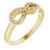 Isabella: Infinity Diamond Promise Ring .1ct Natural Diamond