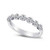 Victoria: squisito diamante mezza eternità banda .2.10ct rotondi diamanti brillanti
