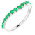 Vienna: Emerald Half .Eternity Wedding Band