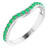 Madrid: Exquisite Half .Eternity Band With Colombian Emeralds