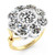 natural old miner diamond ring, halo old mine cut diamond ring, VS1 clarity diamond halo ring, G color antique diamond jewelry, high jewelry halo ring, investment grade diamond ring, bespoke vintage-inspired ring, earth-mined old miner diamonds, two-tone gold fine jewelry, 14K gold diamond halo ring, rare collector’s diamond ring, prestigious antique diamond ring, heirloom quality diamond jewelry, sophisticated halo engagement ring, exclusive luxury diamond ring