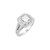 Isabella: Princess .Cut Diamond Halo Ring